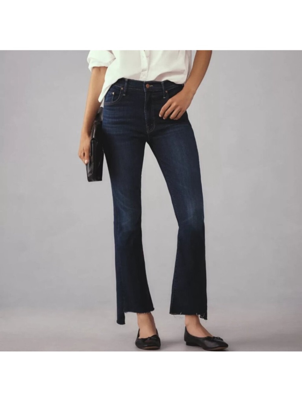 Mother The Insider Step Fray Jeans Off Limits Wash Size 26